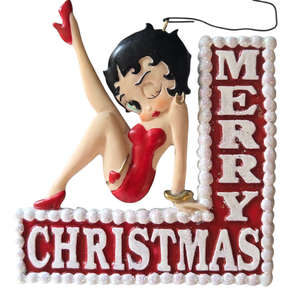 Vintage 1999 Betty Boop Merry Christmas Oranment